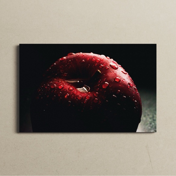 Radiant Apple Close-Up: Premium Canvas Art for Modern Spaces